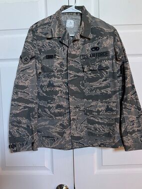 US Air Force USAF ABU Digital Tiger Stripe Camo Utility Jacket Coat 34XS